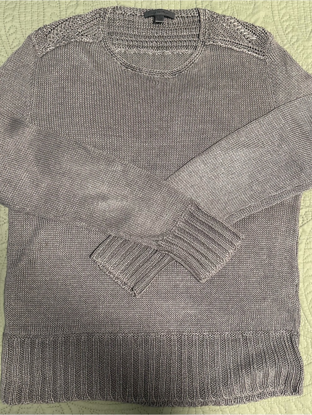 John Varvatos Men’s Gray Crewneck Lightweight Knit Sweater